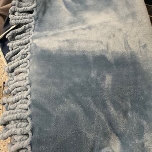 Cozy Blue Plush Throw Blanket